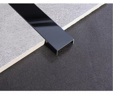 Black mirrored Stainless Steel Tile trims