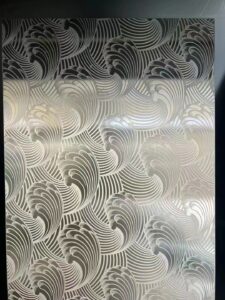 Etched stainless steel sheet