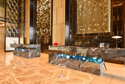 hotel lobby screen