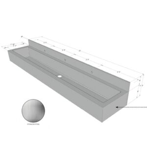 Stainless Steel Wall-Hung Trough Sink