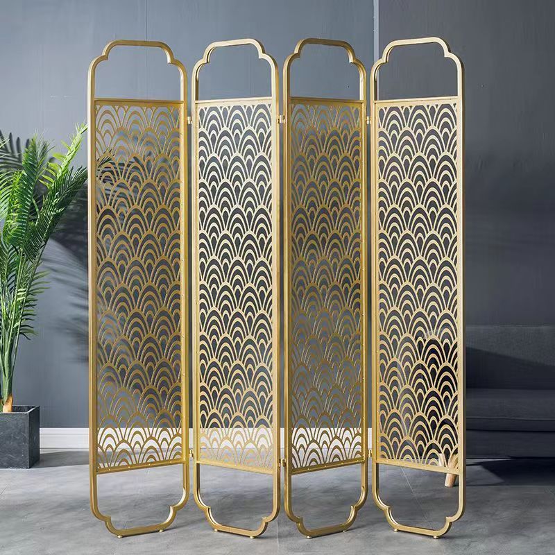 Luxury golden colored stainless steel partition