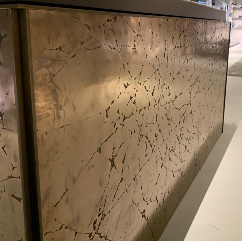 Etched stainless steel